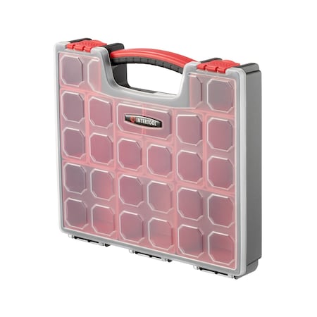 Intertool Portable Compartment Box, 13 Compartments, 12.4 in. x 10.6 in. x 2.3 in., Plastic BX08-4031